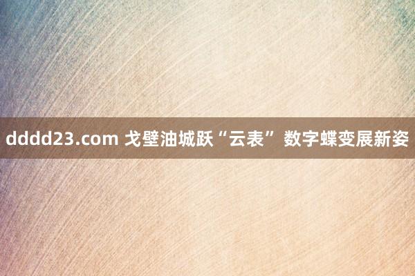 dddd23.com 戈壁油城跃“云表” 数字蝶变展新姿