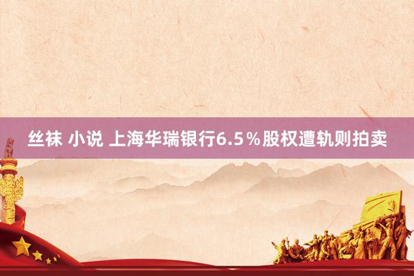 丝袜 小说 上海华瑞银行6.5％股权遭轨则拍卖