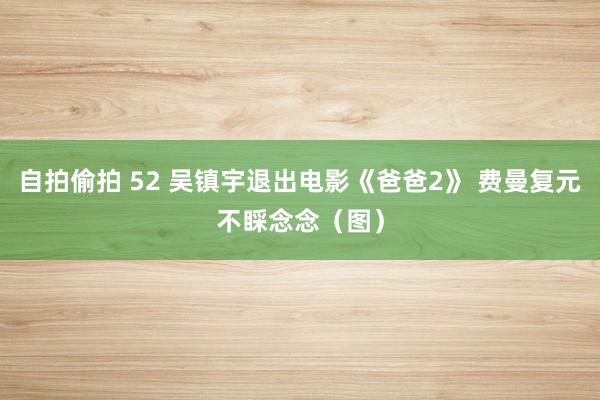 自拍偷拍 52 吴镇宇退出电影《爸爸2》 费曼复元不睬念念（图）