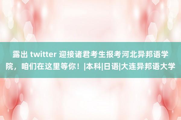 露出 twitter 迎接诸君考生报考河北异邦语学院，咱们在这里等你！|本科|日语|大连异邦语大学